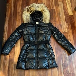 SAM. Down jacket with real fur trim, XS